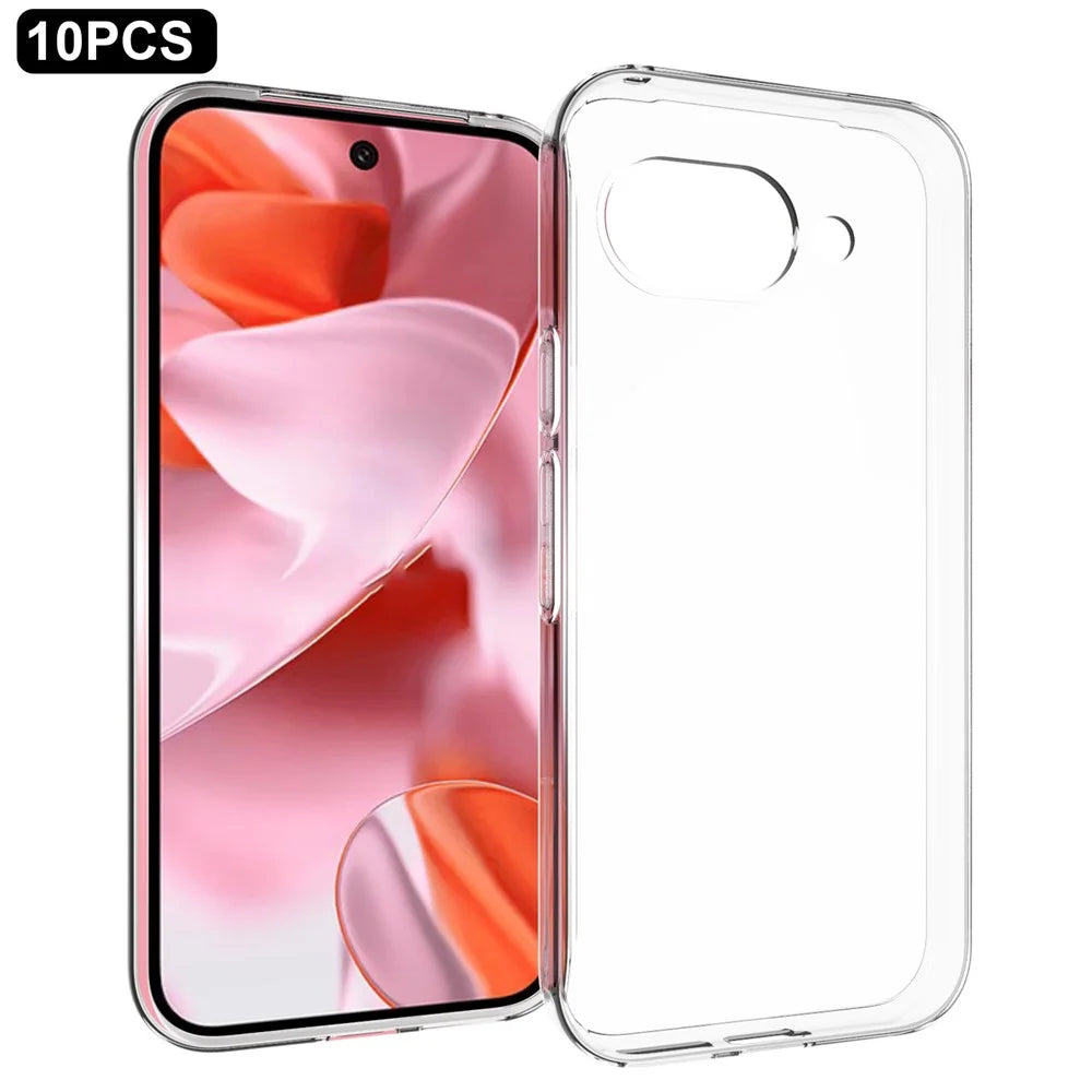 10Pcs / Pack For Google Pixel 9a Clear Case Watermark-Free TPU Protective Cover - 1