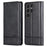 AZNS For Samsung Galaxy S25 Ultra Case Cowhide Texture PU Leather Wallet Phone Cover - Black - 1