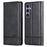 AZNS For Samsung Galaxy S25 Case Cowhide Texture PU Leather Wallet Phone Cover - Black - 1
