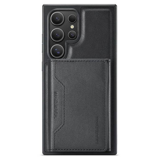 MAGKING K2 Series For Samsung Galaxy S24 Ultra Magnetic Case PC+TPU+PU Phone Cover - Black - 2