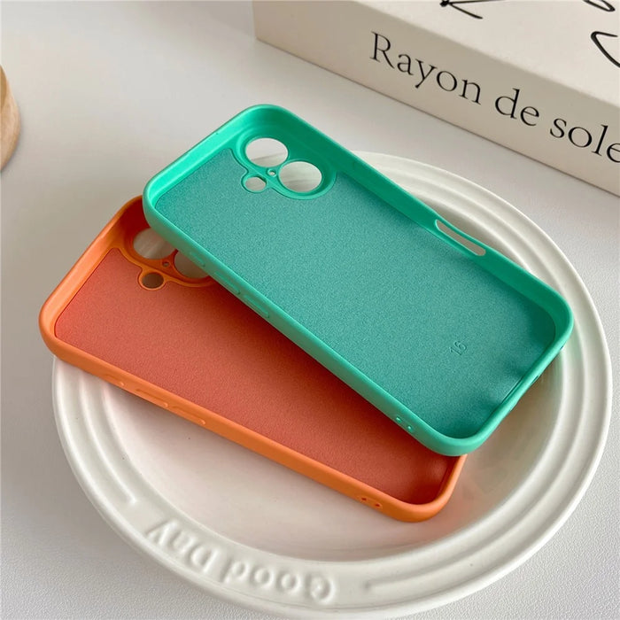 For iPhone 16 Phone Back Case Scratch Resistant Silicone Mobile Cover - Black - 2
