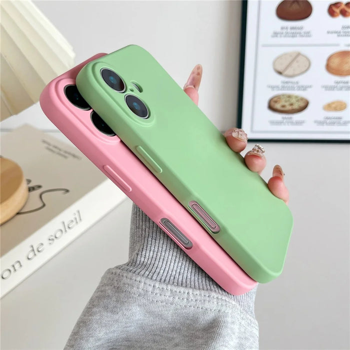 For iPhone 16 Phone Back Case Scratch Resistant Silicone Mobile Cover - Black - 3