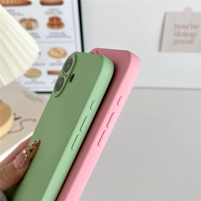 For iPhone 16 Phone Back Case Scratch Resistant Silicone Mobile Cover - Black - 5