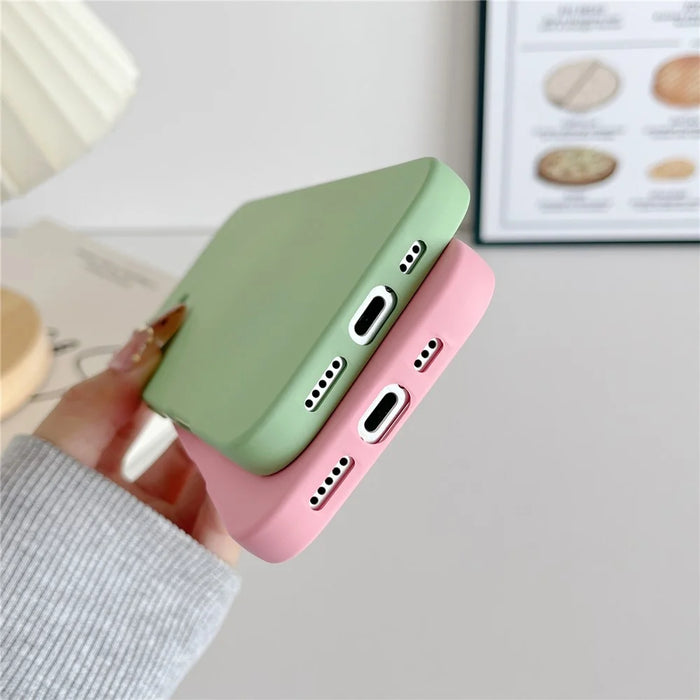 For iPhone 16 Phone Back Case Scratch Resistant Silicone Mobile Cover - Black - 6