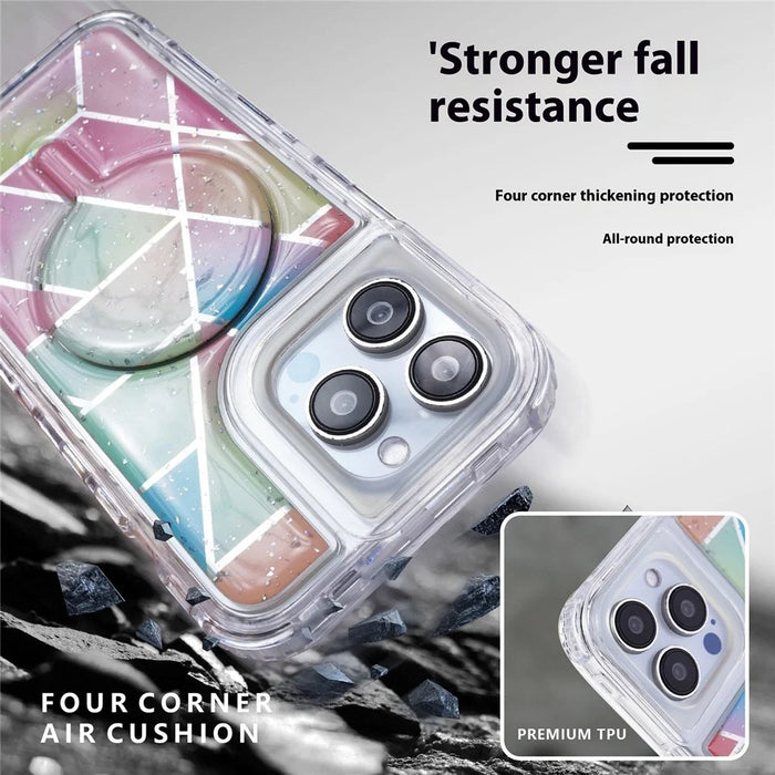 Bulk Purchasing For iPhone 15 Pro Max Case Compatible with MagSafe Electroplated PC+TPU Phone Cover - Style A - 3