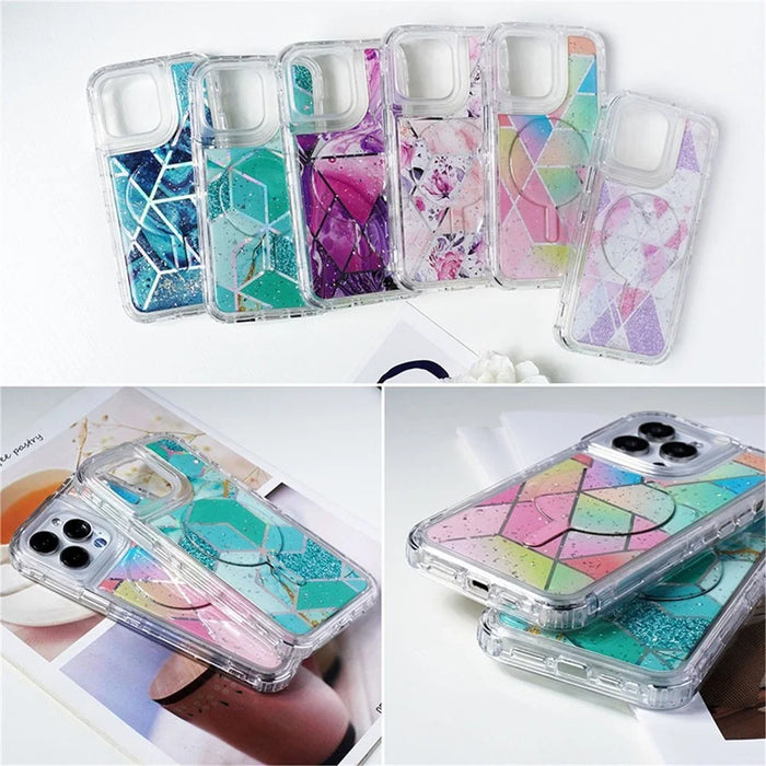 Bulk Purchasing For iPhone 15 Pro Max Case Compatible with MagSafe Electroplated PC+TPU Phone Cover - Style A - 6
