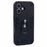 For iPhone 16 Plus Case PC+TPU Drop Defend Phone Cover with Ring Kickstand - Black - 1