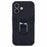 For iPhone 16 Plus Case PC+TPU Drop Defend Phone Cover with Ring Kickstand - Black - 3