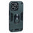 For iPhone 16 Pro Max Case PC+TPU Drop Defend Phone Cover with Ring Kickstand - Green - 1