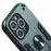 For iPhone 16 Pro Max Case PC+TPU Drop Defend Phone Cover with Ring Kickstand - Green - 6