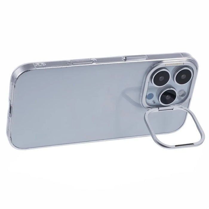 X-LEVEL For iPhone 16 Pro Max Clear Case with Lens Frame Kickstand PC Slim Phone Back Cover - 4