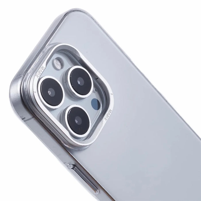 X-LEVEL For iPhone 16 Pro Max Clear Case with Lens Frame Kickstand PC Slim Phone Back Cover - 5