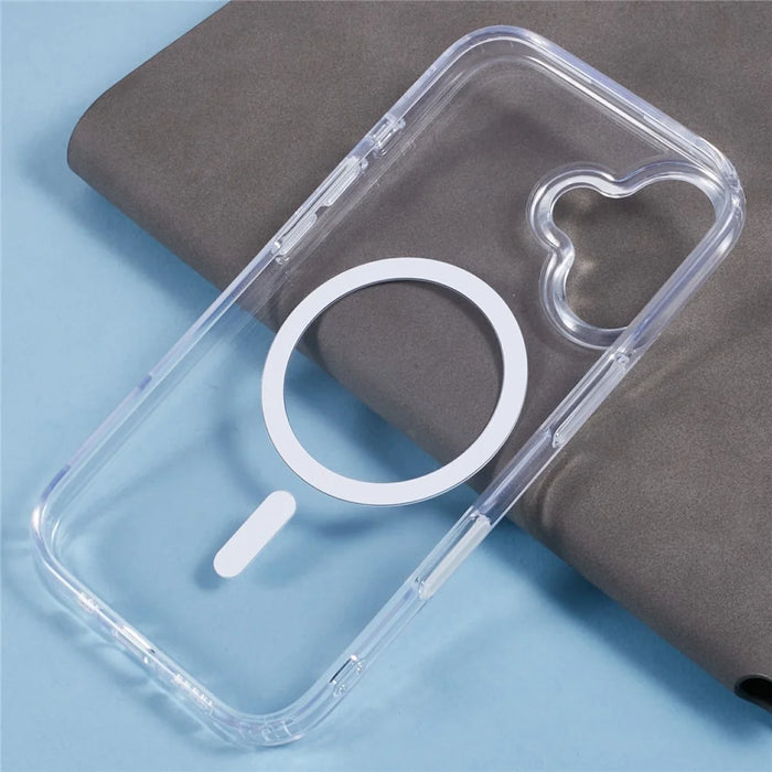 For iPhone 16 Plus Clear Case Compatible with MagSafe TPU+PC Back Cover - 7