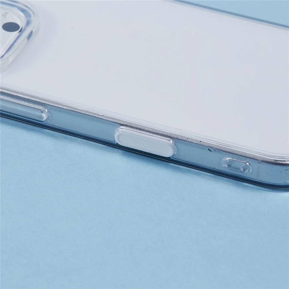 For iPhone 16 Pro Max Clear Case TPU+PC Back Cover with Touch Button Photography - 6