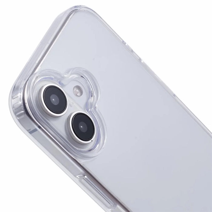 For iPhone 16 Plus Clear Case TPU+PC Back Cover with Touch Button Photography - 5