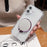 For iPhone 16 Plus Clear Case Compatible with MagSafe Gyro Design PC + TPU Phone Cover with Kickstand - Pink - 5