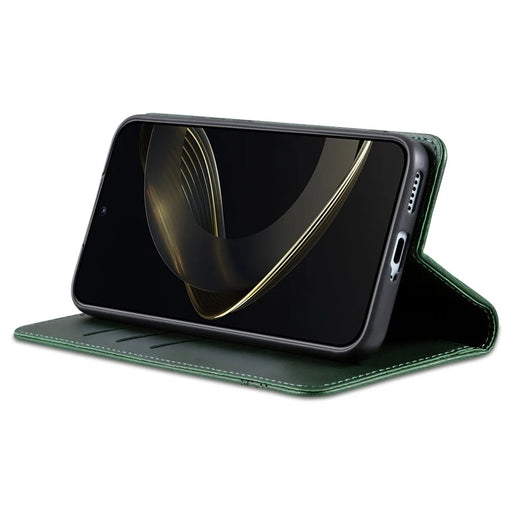 AZNS For vivo X200 Pro 5G Case Cowhide Texture PU Leather Wallet Phone Cover - Green - 2