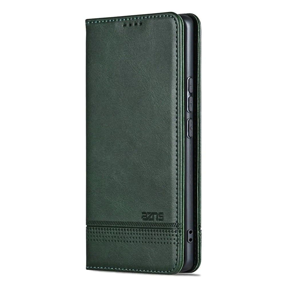 AZNS For vivo X200 Pro 5G Case Cowhide Texture PU Leather Wallet Phone Cover - Green - 7