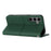 For Samsung Galaxy S25 Case Woven Texture PU Leather Wallet Phone Cover - Blackish Green - 3