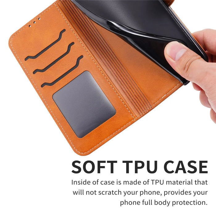 For Samsung Galaxy S25+ Case Happy Cat Pattern Imprinted Leather Wallet Phone Cover - Yellow - 7