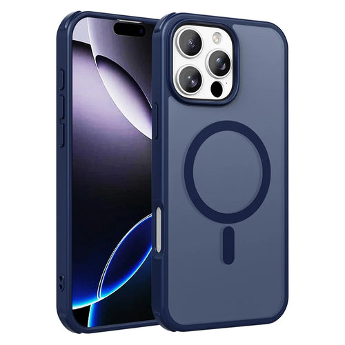 For iPhone 16 Pro Max Magnetic Case Compatible with MagSafe TPU+PC Phone Cover - Blue - 1