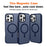 For iPhone 16 Pro Max Magnetic Case Compatible with MagSafe TPU+PC Phone Cover - Blue - 3
