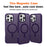 For iPhone 16 Pro Magnetic Case Compatible with MagSafe TPU+PC Phone Cover - Purple - 3