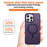 For iPhone 16 Pro Magnetic Case Compatible with MagSafe TPU+PC Phone Cover - Purple - 6