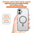For iPhone 16 Plus Magnetic Case Compatible with MagSafe TPU+PC Phone Cover -  Grey - 6
