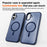 For iPhone 16 Magnetic Case Compatible with MagSafe TPU+PC Phone Cover - Blue - 5