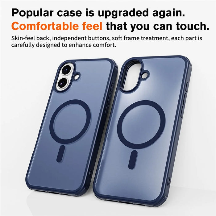For iPhone 16 Magnetic Case Compatible with MagSafe TPU+PC Phone Cover - Blue - 5