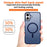 For iPhone 16 Magnetic Case Compatible with MagSafe TPU+PC Phone Cover - Blue - 6