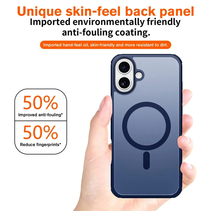 For iPhone 16 Magnetic Case Compatible with MagSafe TPU+PC Phone Cover - Blue - 6