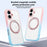 For iPhone 16 Plus Case Compatible with MagSafe Ring Kickstand TPU+PC Back Cover - Gradient Pink Blue - 2