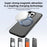 For iPhone 16 Pro Case Compatible with MagSafe Ring Kickstand TPU+PC Back Cover - Black - 3