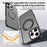 For iPhone 16 Pro Case Compatible with MagSafe Ring Kickstand TPU+PC Back Cover - Black - 6