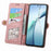 For TCL 50 5G PU Leather Stand Wallet Cover Geometry Imprinted Phone Case - Pink - 2