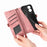 For TCL 50 5G PU Leather Stand Wallet Cover Geometry Imprinted Phone Case - Pink - 5