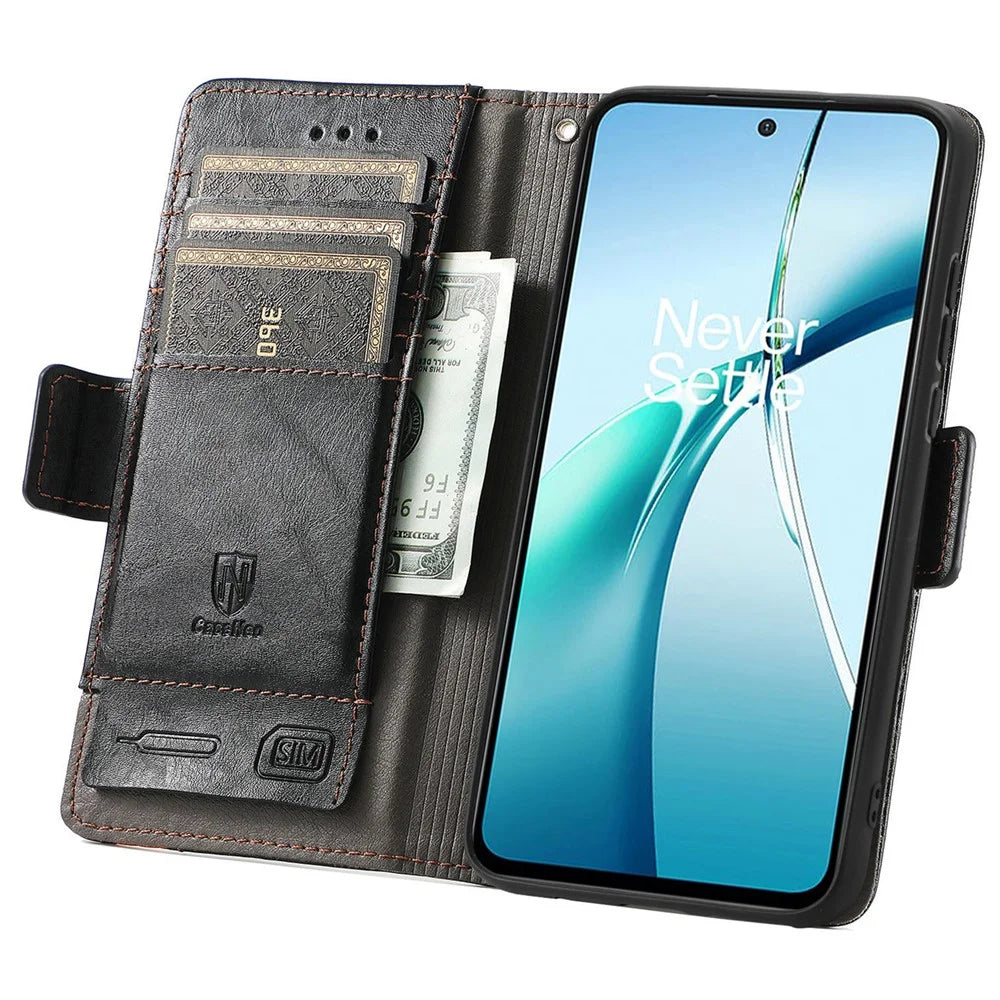 For TCL 50 5G Phone Cases CASENEO PU Leather Cover Stand with RFID Blocking Wallet - Black - 2