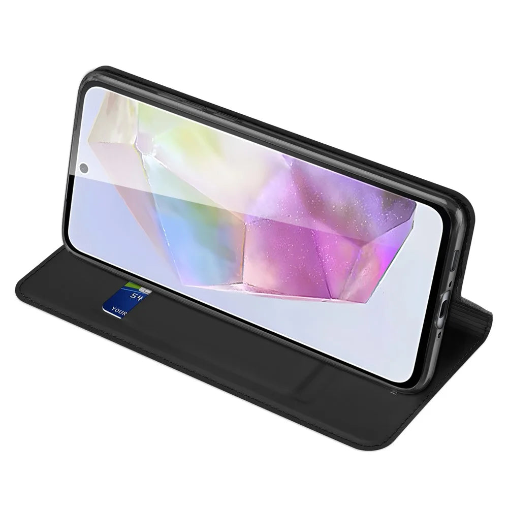 DUX DUCIS For Samsung Galaxy A56 5G / A36 5G Case  Skin Pro Series Leather Cover Card Holder - Black - 5