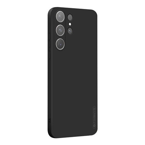 PINWUYO For Samsung Galaxy S25 Ultra Phone Case  Soft Matte TPU Mobile Back Cover - Black - 1
