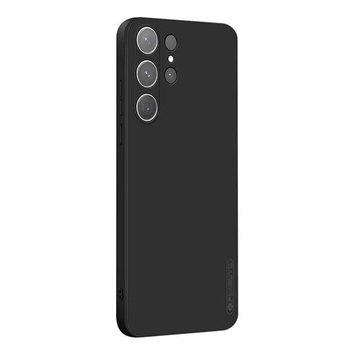 PINWUYO For Samsung Galaxy S25 Ultra Phone Case  Soft Matte TPU Mobile Back Cover - Black - 1