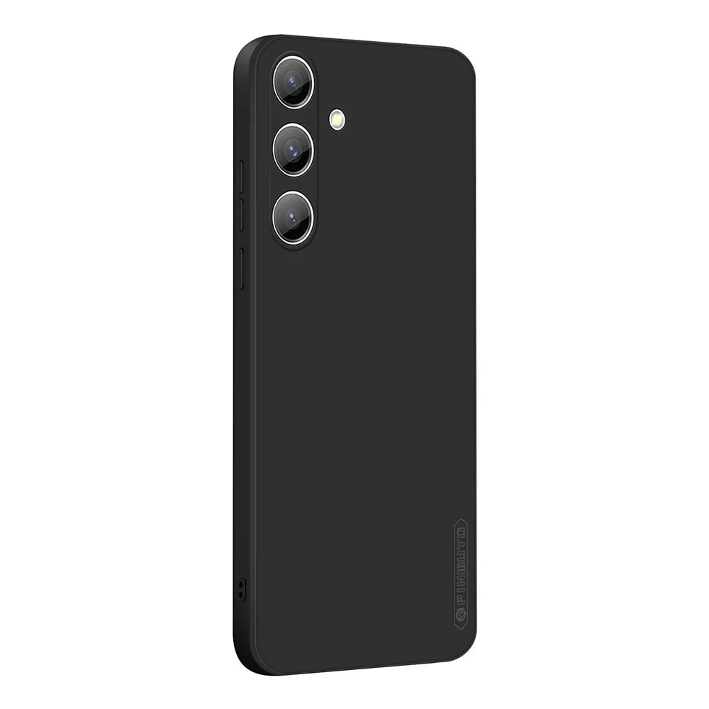 PINWUYO For Samsung Galaxy S25+ Phone Case  Soft Matte TPU Mobile Back Cover - Black - 1