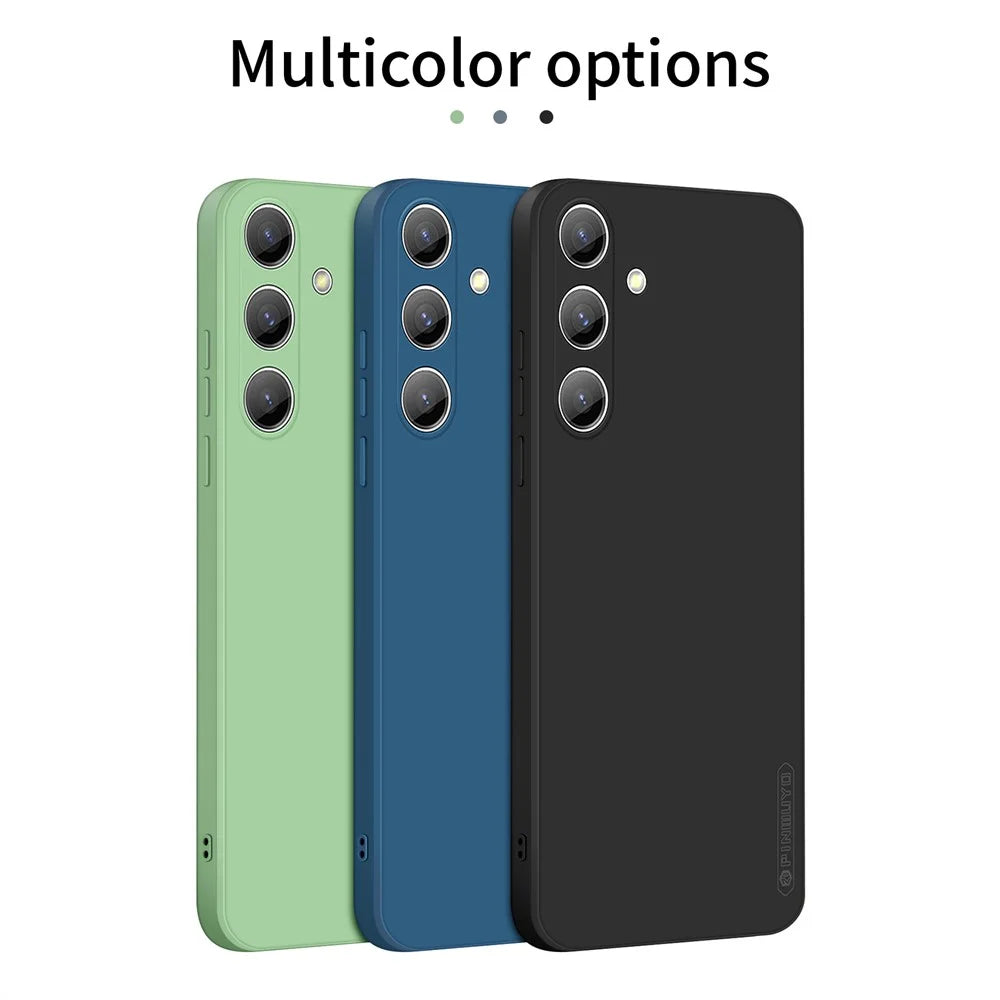 PINWUYO For Samsung Galaxy S25+ Phone Case  Soft Matte TPU Mobile Back Cover - Black - 3