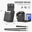 CASEME For Samsung Galaxy Z Flip7 FE 5G / Z Flip7 5G / Z Flip6 5G / Z Flip5 5G Leather Mobile Phone Bag RFID Blocking Wallet Pouch with Strap - Black - 6