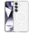 For Samsung Galaxy S25+ Magnetic Case Shockproof TPU+PC Glitter Back Cover - 1