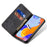 For OnePlus 13 Case Jeans Cloth Texture Anti-Scratch Leather Stand Phone Cover - Black - 2