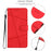 For Samsung Galaxy A36 5G Case Crazy Horse Texture PU Leather Wallet Stand Phone Cover - Red - 7