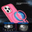 For iPhone 16 Pro Back Cover Skin Touch Frosted Translucent Magnetic Phone Case - Hot Pink - 5