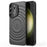 For Samsung Galaxy S25+ Magnetic Case PC Kickstand Ripple Texture TPU Phone Cover - Black - 2